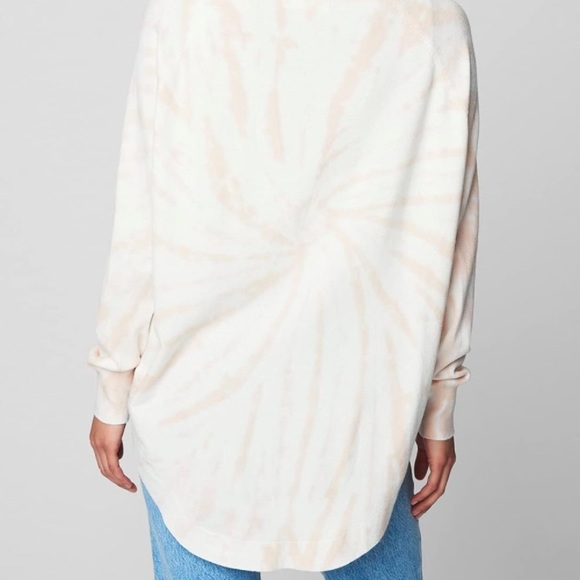 (A54) BLANK NYC Peach & White Tie Dye Long Sleeve Sweater, Size Small, NWT $98 - Picture 5 of 13